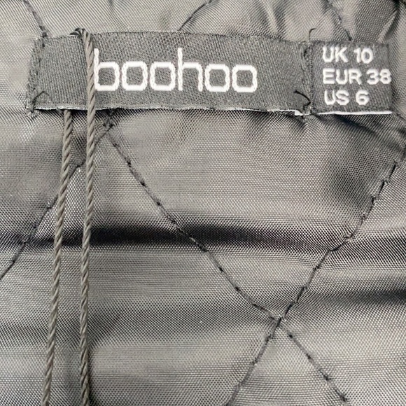 Boohoo Crop Faux Teddy Fur Bomer Jacket Size 10 - Picture 9 of 10